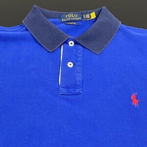 Polo Ralph Lauren Men's Polo Shirt - Blue w/Accents - Size XL (Classic Fit) -GUC